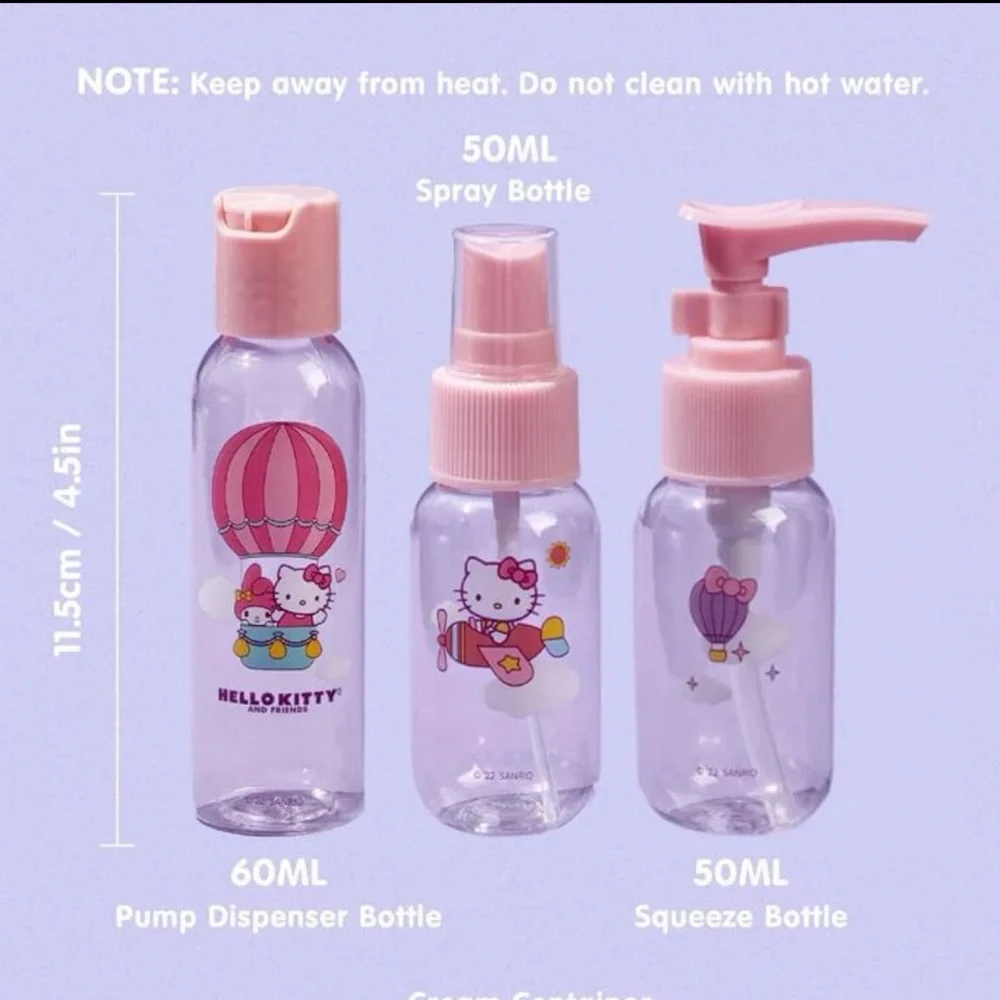 Hello kitty 5 piece travel set